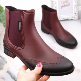 Stivali slip-on impermeabili da donna T.Sokolski KAL23-01 rosso 1