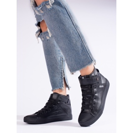 Sneakers alte da donna nere Big Star V274542 nero 1
