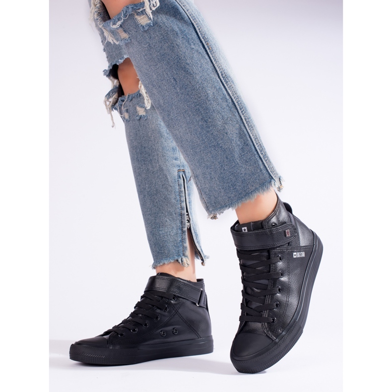 Sneakers alte da donna nere Big Star V274542 nero 1