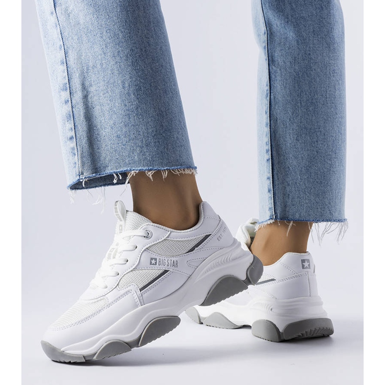 Sneakers Big Star bianche e grigie JJ274579 bianca 1