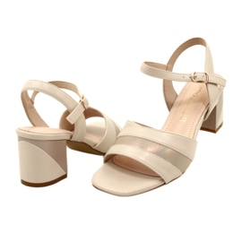 Eleganti sandali sul palo Sergio Leone SK897 Beige 5