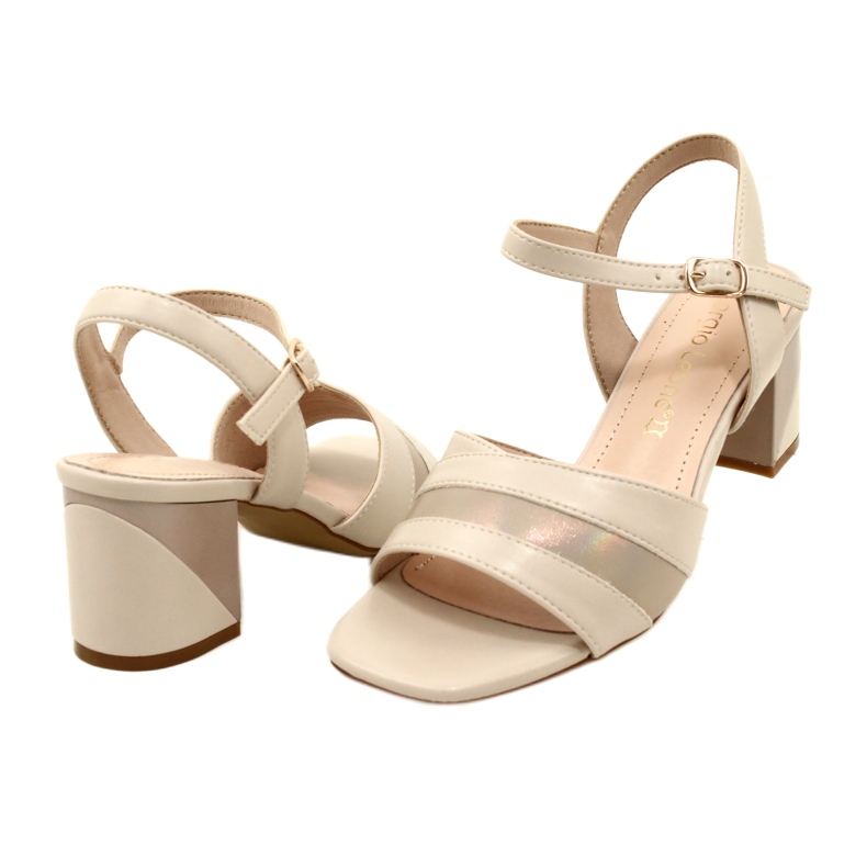 Eleganti sandali sul palo Sergio Leone SK897 Beige 5