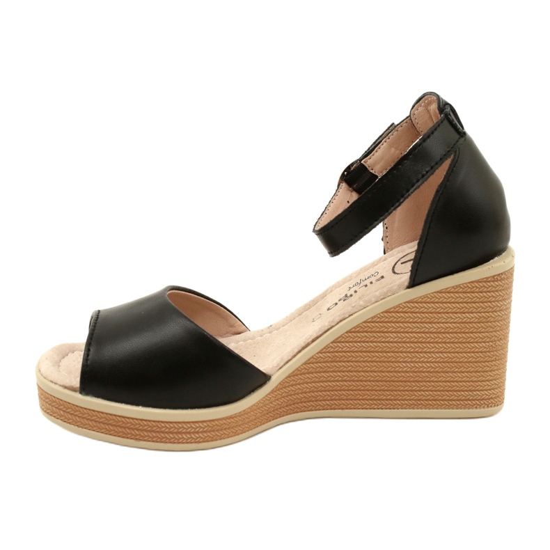 Filippo DS4507 BK Sandali con zeppa in pelle Neri nero 2