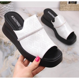 M. DASZYŃSKI Sandali con zeppa argento da donna M.Daszyński SA209-2 d'argento 1