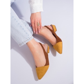 Décolleté con tacco aperto da donna Shelovet marrone 1