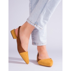 Décolleté con tacco aperto da donna Shelovet marrone 2