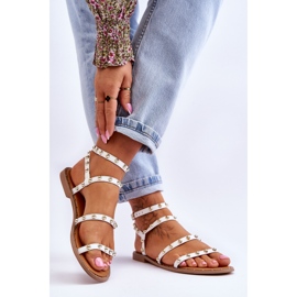 PG1 Sandali Donna Con Borchie Decorative Bianco Dorothy bianca 2