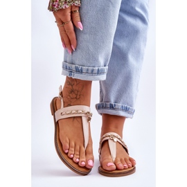 PG1 Sandali Donna Con Catena Beige Jessica 1