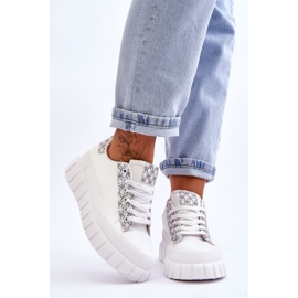 PG1 Scarpe Da Ginnastica Con Plateau In Pelle Da Donna Bianche Alison bianca 1
