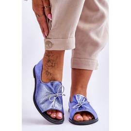 Ballerine Donna in Pelle Nicole 2660/066 Blu 1