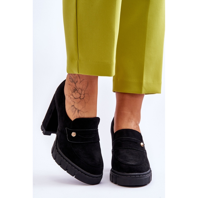 Vinceza Elegante Scarpe Tacco Alto in Pelle Scamosciata Nero Mintore 1