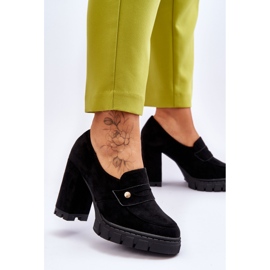 Vinceza Elegante Scarpe Tacco Alto in Pelle Scamosciata Nero Mintore 2