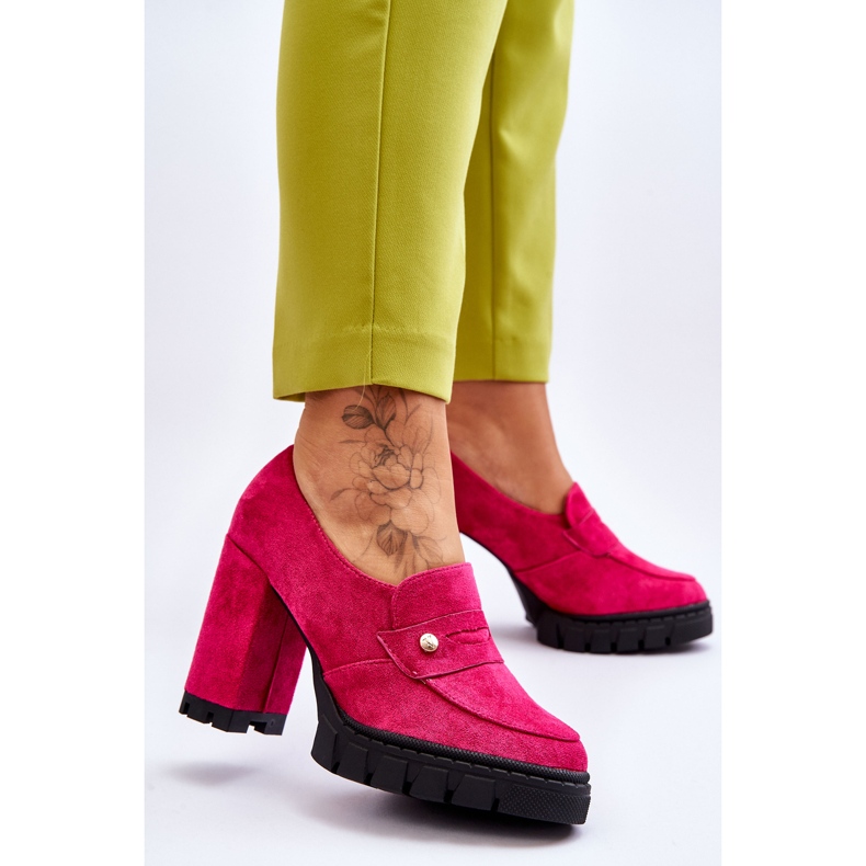 Vinceza Elegante Camoscio Tacchi Alti Fucsia Mintore rosa 2