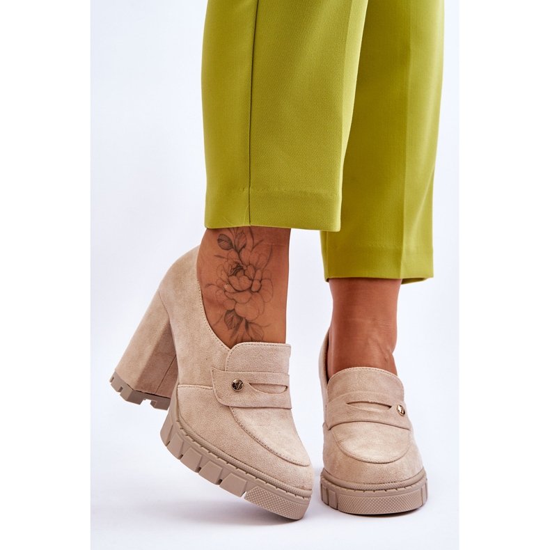 Vinceza Elegante Camoscio Tacchi Alti Beige Mintore 1