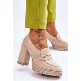 Vinceza Elegante Camoscio Tacchi Alti Beige Mintore 2