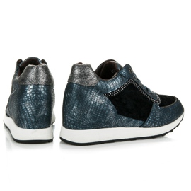 Kylie Sneakers Zeppa Con Stampa blu 1