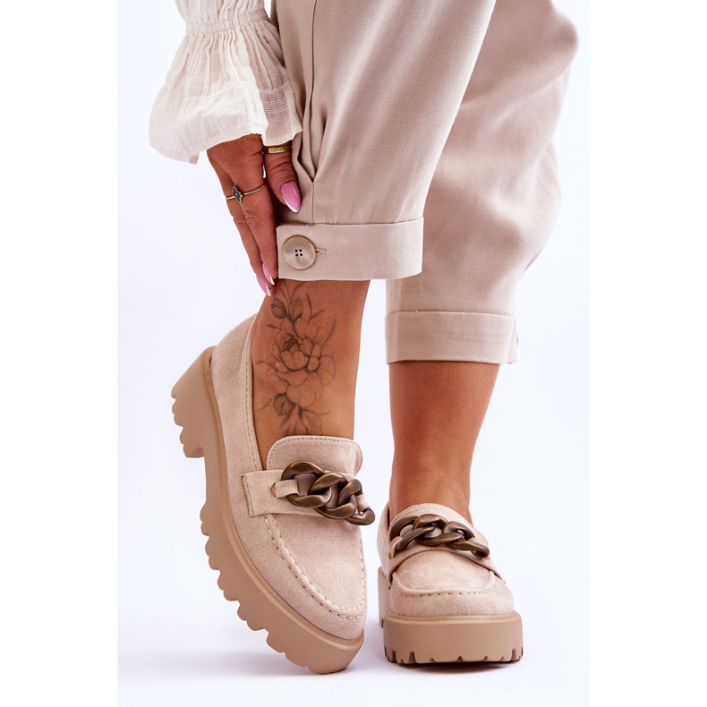 Mocassini Donna Scamosciati S.Barski HX52-222 Beige 1