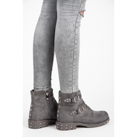 Bestelle Stivali con fiocchi staccabili grigio 1