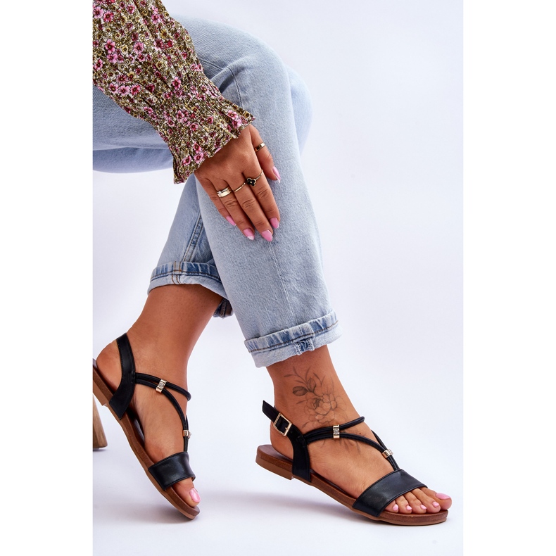 Sandali Bassi da Donna S.Barski KV-541-120 Neri nero 2