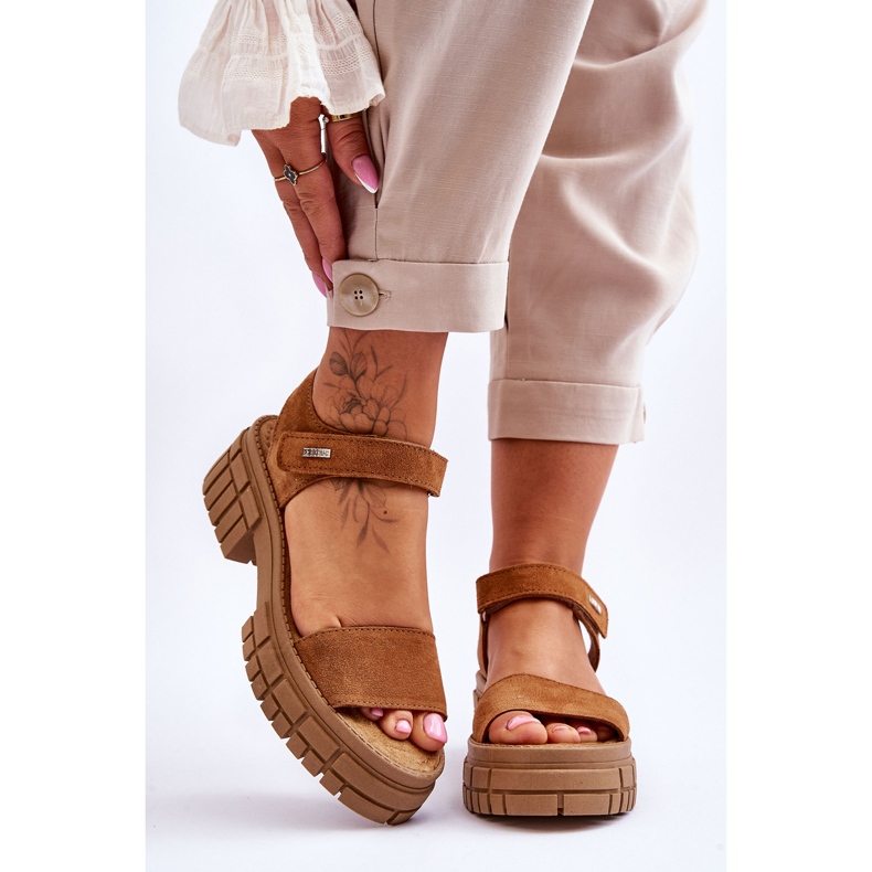 Sandali scamosciati da donna Big Star LL276032 Cammello marrone 1