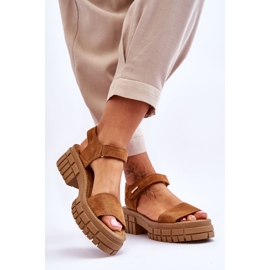 Sandali scamosciati da donna Big Star LL276032 Cammello marrone 2