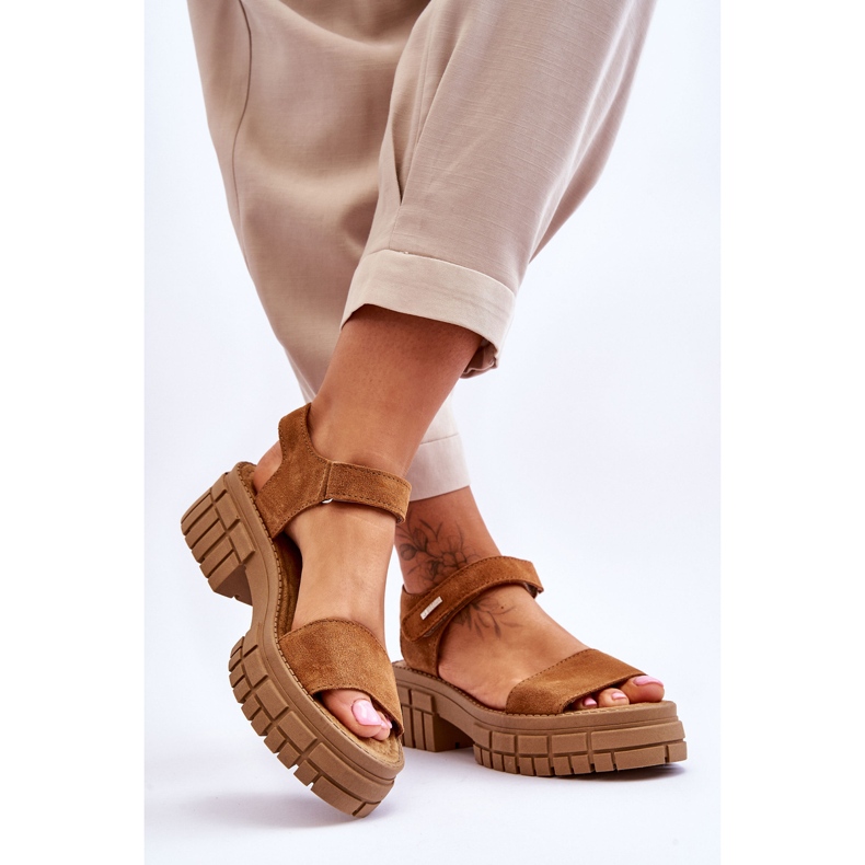 Sandali scamosciati da donna Big Star LL276032 Cammello marrone 2
