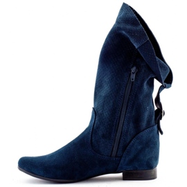 Olivier Stivali traforati Elena blu navy 1