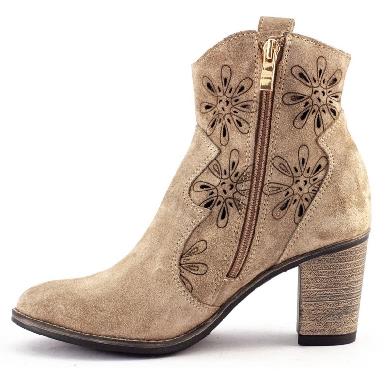 Olivier Tacchi alti traforati Lena beige chiaro 1