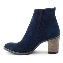 Olivier Sara Stivali blu navy con tacco alto 1