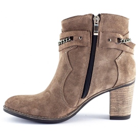 Olivier Stivali con catena Megi beige 1