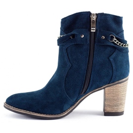 Olivier Stivali con catena Megi blu navy 1
