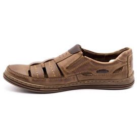 Polbut Scarpe da uomo traforate 06 per il marrone estivo 2