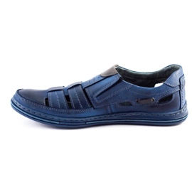 Polbut Scarpe da uomo traforate 06 per l'estate blu navy 2