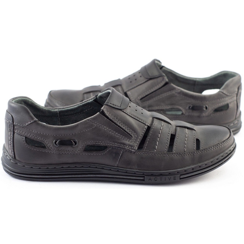 Polbut Scarpe traforate da uomo 06 per l'estate Grigio 2