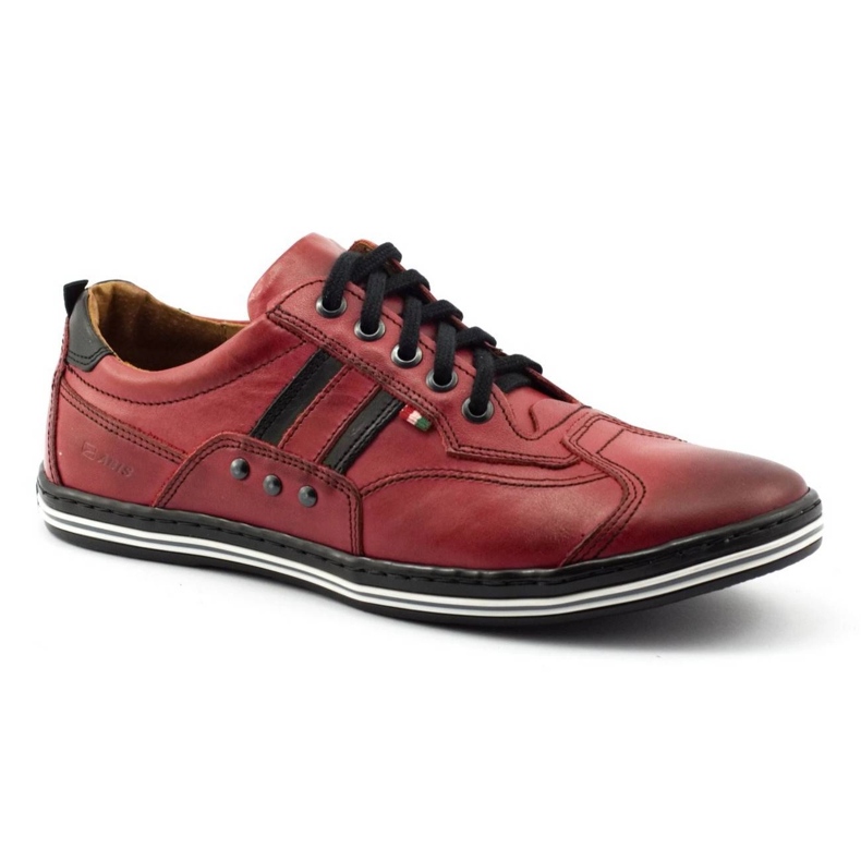 ABIS Scarpe casual da uomo 1801 rosse rosso 1