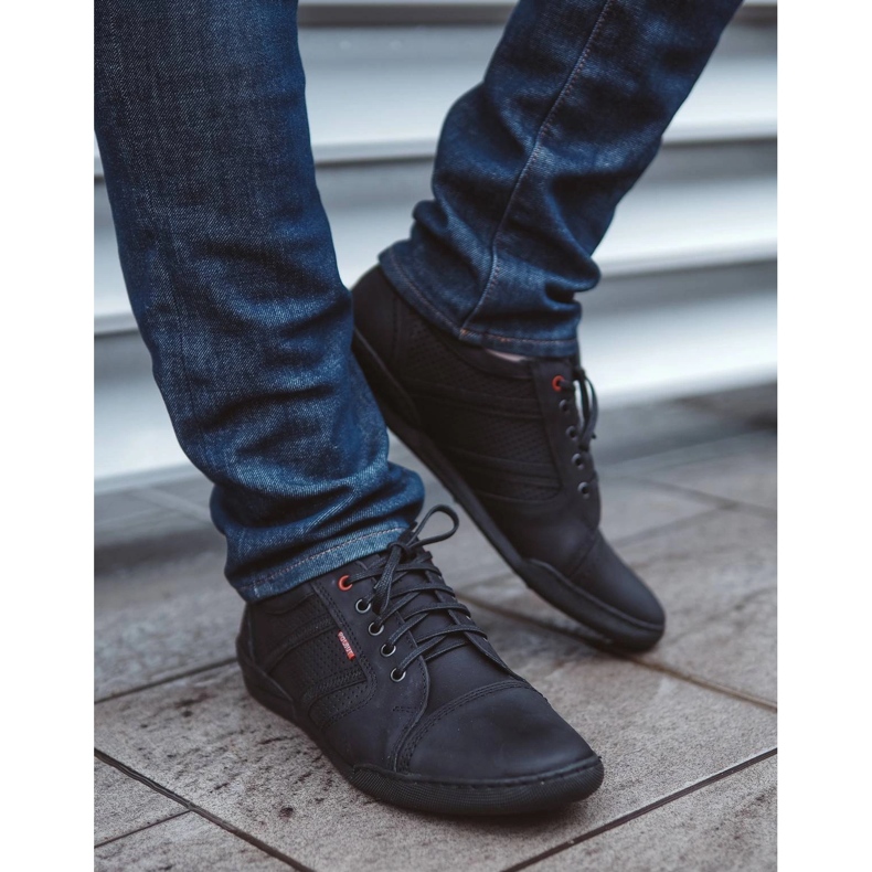Polbut Scarpe casual da uomo R3 Perforation Black nero 1