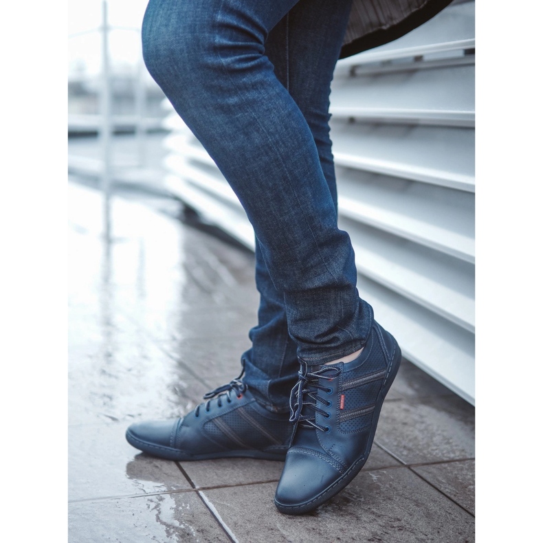 Polbut Scarpe casual da uomo R3 Perforation Navy Blue 1