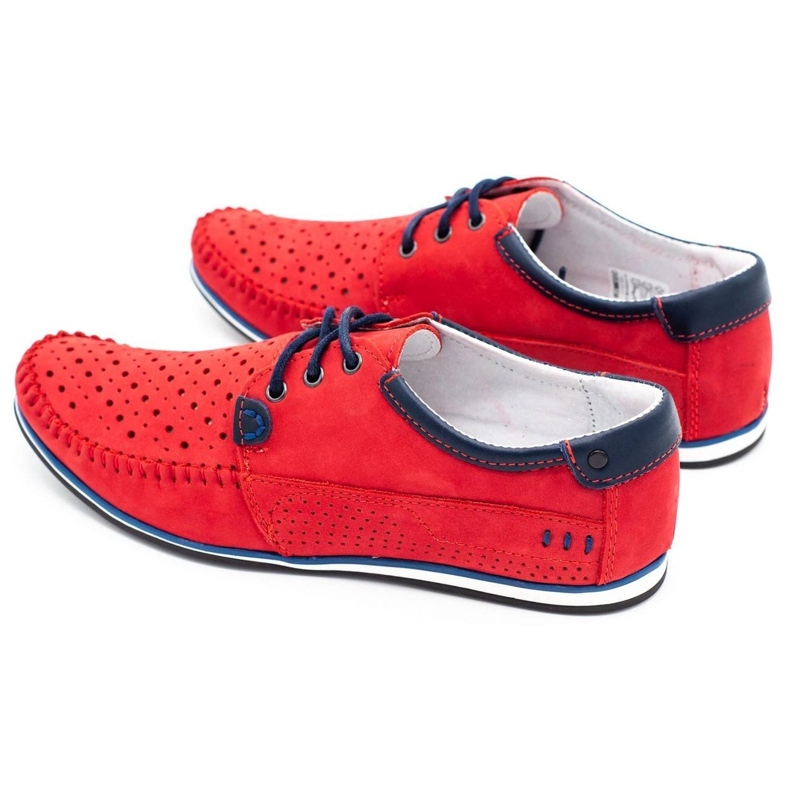 KOMODO Scarpe uomo mocassini 875 summer red rosso 1