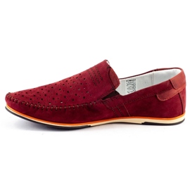 KOMODO Scarpe uomo mocassini 876 estate bordeaux rosso 1