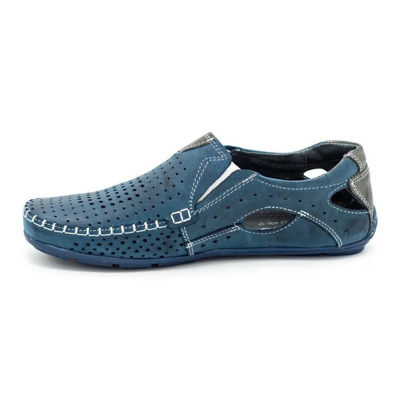 Olivier Scarpe uomo mocassini 901 estate blu navy 1