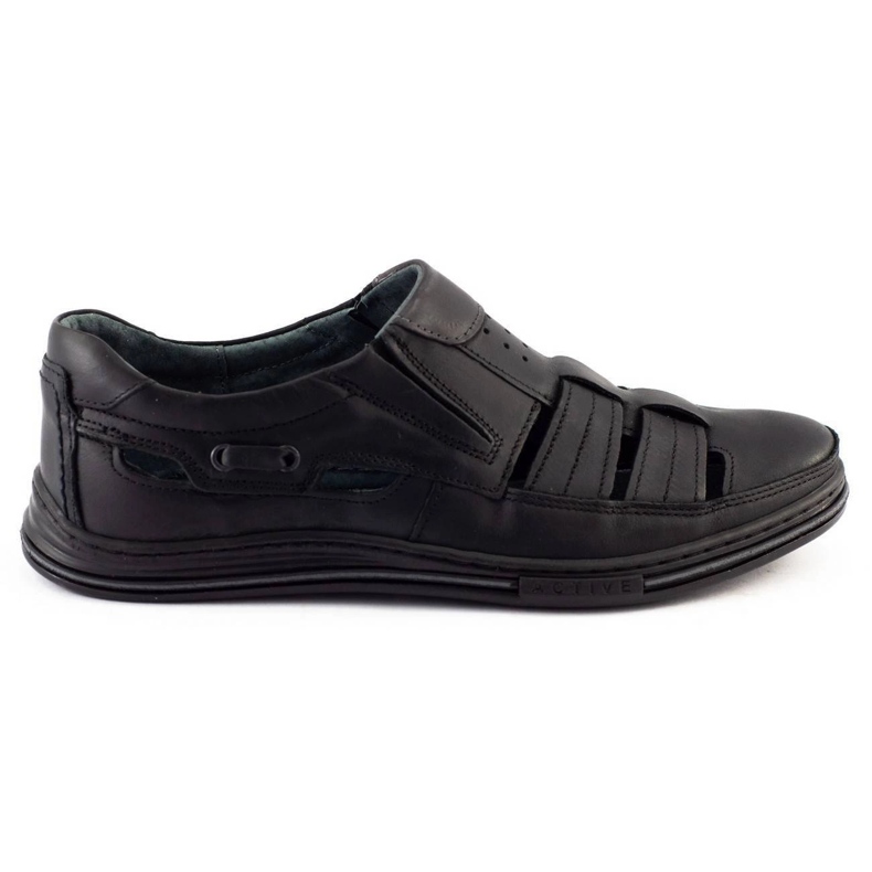 Polbut Scarpe uomo in pelle 06 per l'estate Nere nero 1