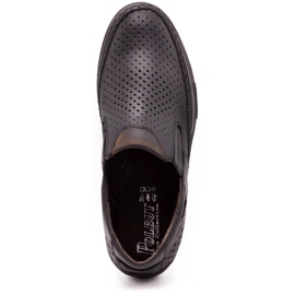 Polbut Scarpe estive da uomo in pelle 09 nere con marroni per l'estate multicolore 1