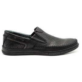 Polbut Scarpe estive da uomo in pelle 09 per l'estate nero con grigio multicolore 1