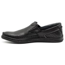Polbut Scarpe estive da uomo in pelle 09 per l'estate nero con grigio multicolore 2