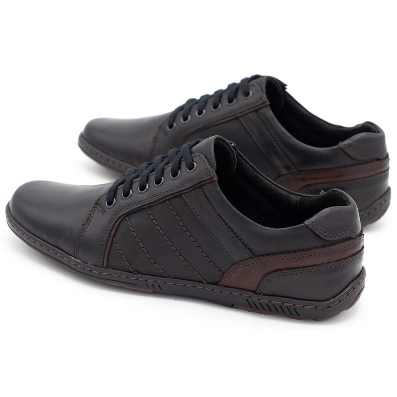 Mario Pala Scarpe da uomo in pelle 616 nere nero 1