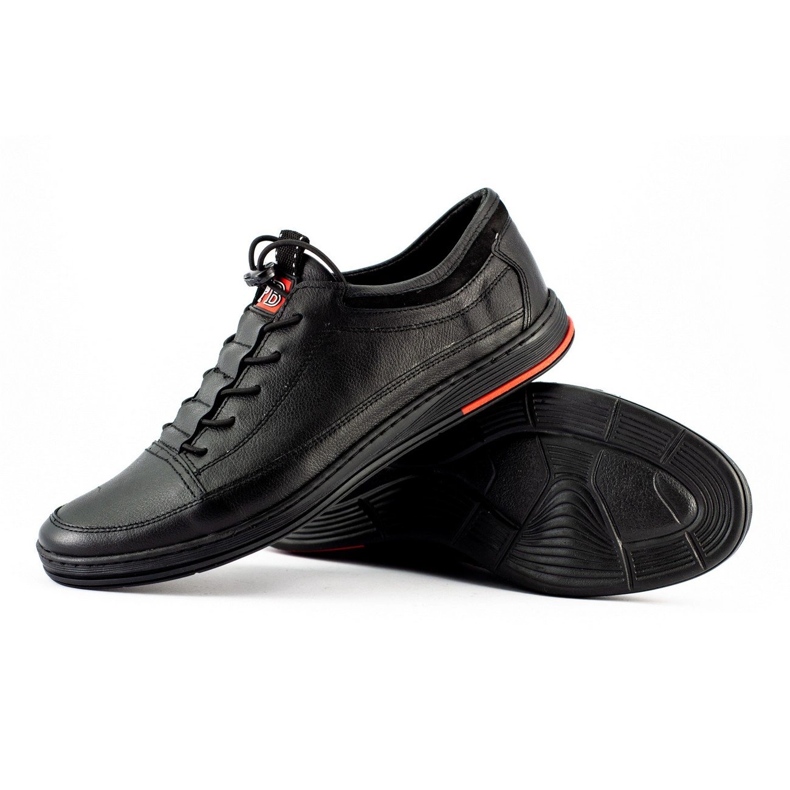 Polbut Scarpe casual da uomo in pelle nera K22 nero 1