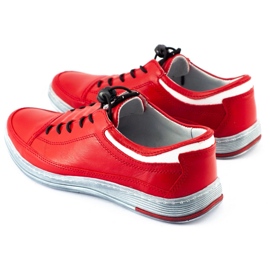 Polbut Scarpe casual da uomo in pelle K22 rosse rosso 1