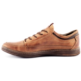 Polbut Scarpe casual da uomo in pelle K22 marrone chiaro 2