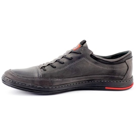 Polbut Scarpe casual in pelle da uomo grigie K22 grigio 1