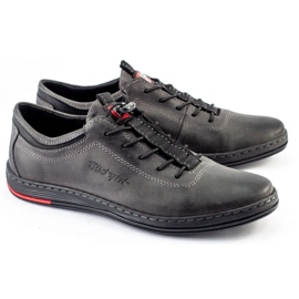 Polbut Scarpe casual da uomo in pelle K23 grigio 1